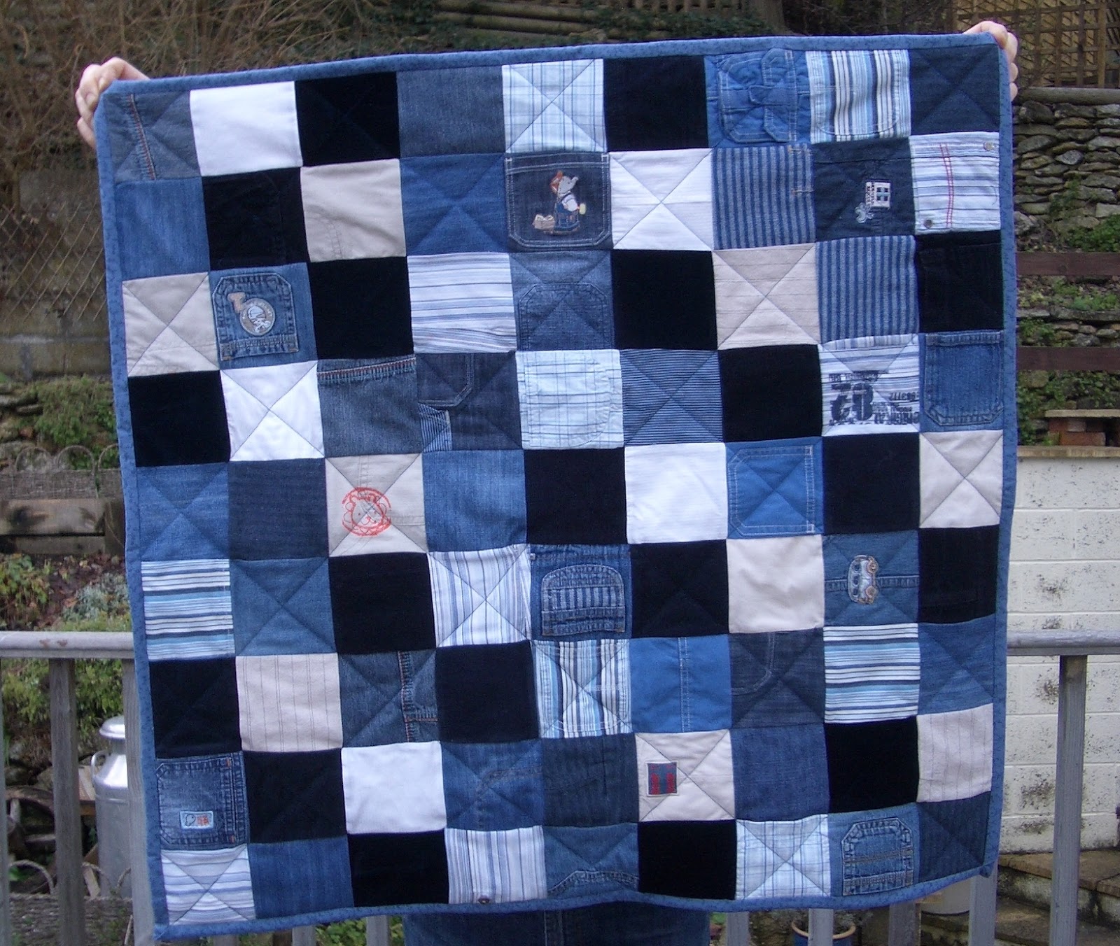 Flowers in the Window: Baby Clothes Quilt No. 2 Completed!