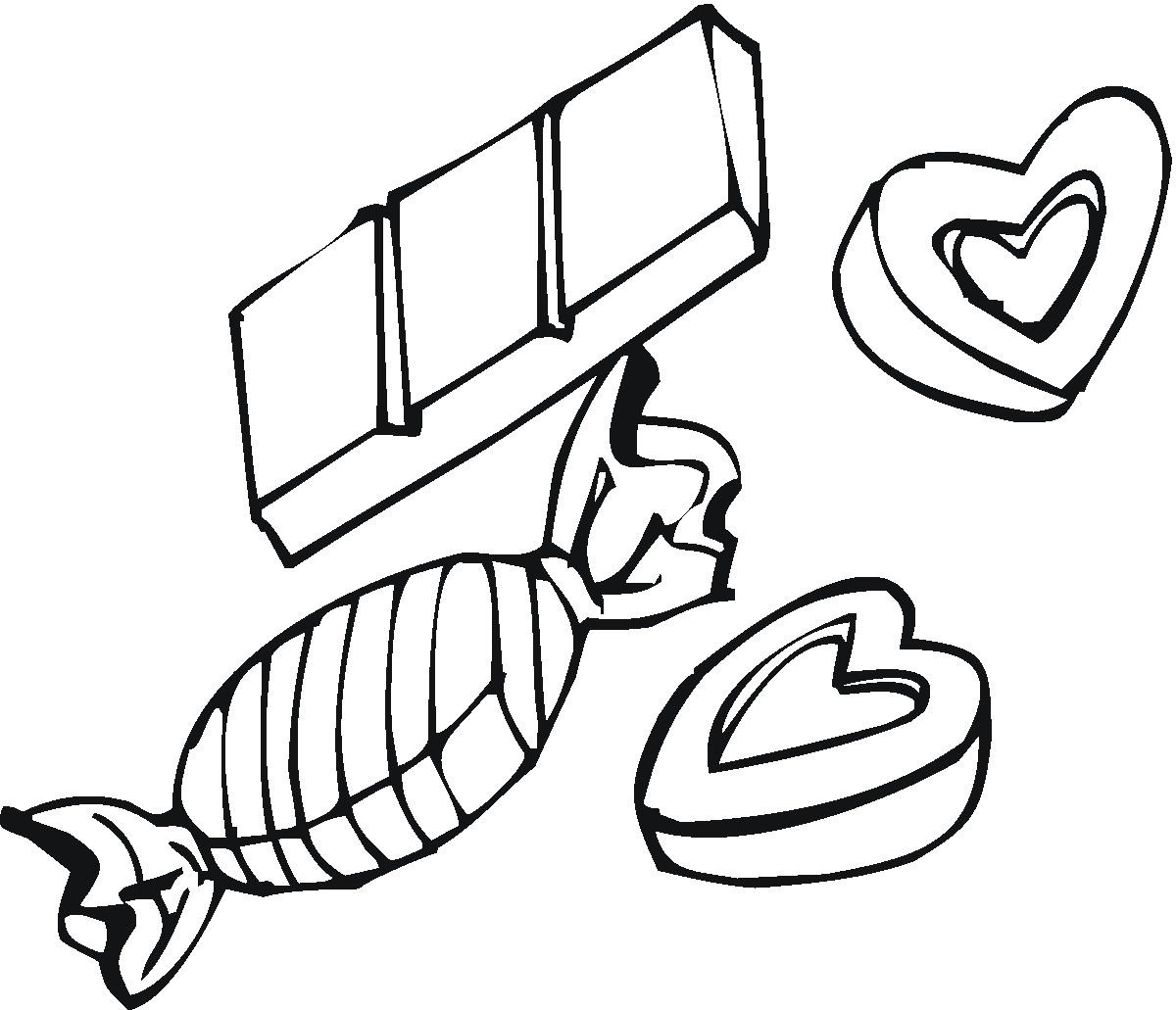 Candy Love Box Coloring Pages Pictures