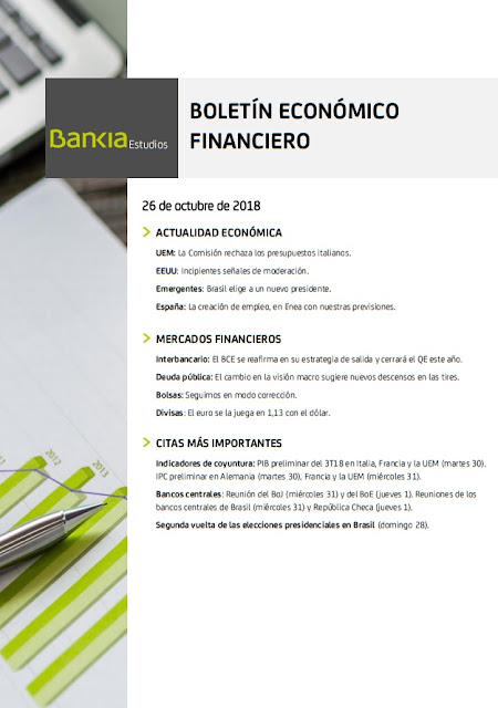 BOLETIN ECONOMICO FINANCIERO 26 OCTUBRE 2018 