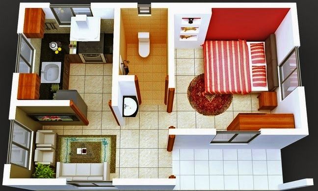 Contoh Gambar Denah Rumah Minimalis 3D 1 Lantai Contoh Gambar Denah Rumah Minimalis 3D 1 Lantai