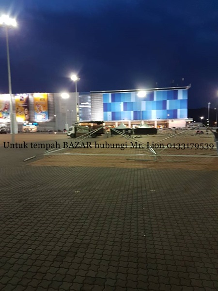 Bazar Raya 1 Nogori (Ramadhan) 2017 Kerja-kerja pemasangan khemah