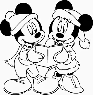 Mickey Mouse Christmas Coloring Pages For Kids 1