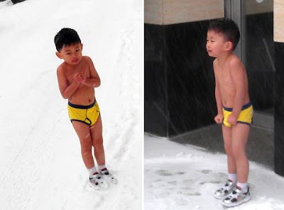 VIDEO - DAD FORCING TEARFULL CHINESE BOY TO RUN IN SNOW SPARKS UPROAR
