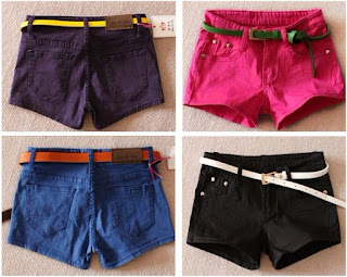 candy color pink shorts