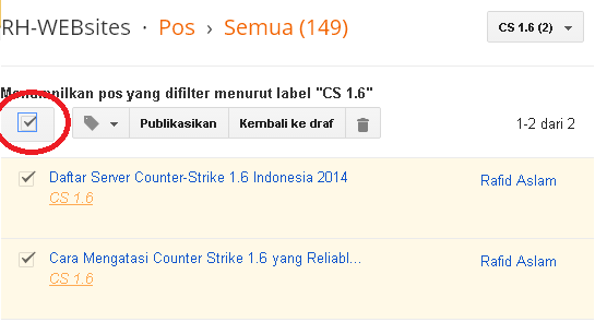 Cara Menghapus Label Pada postingan