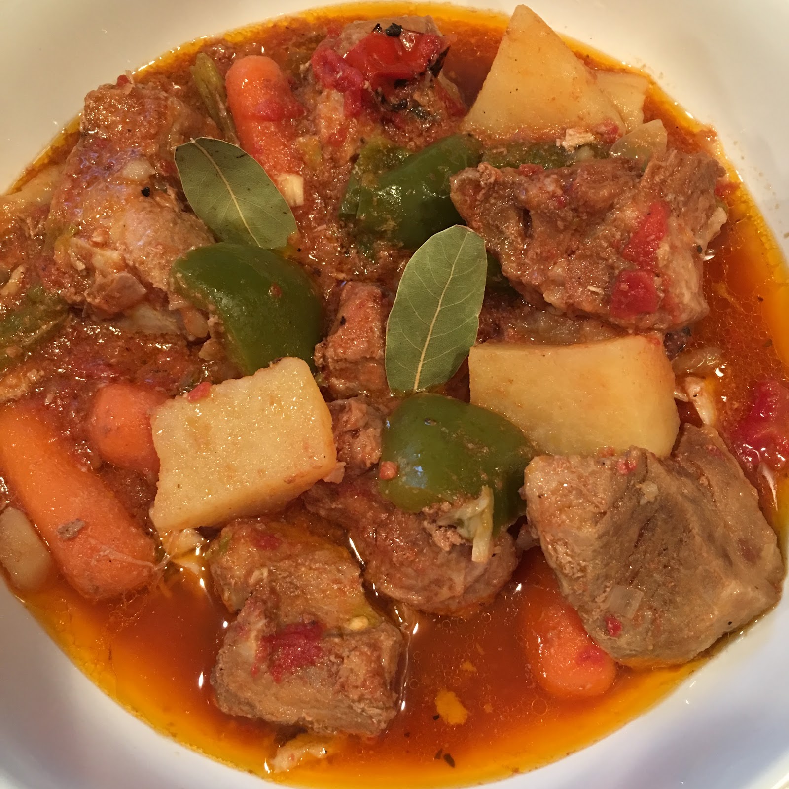 Lulu Cooks and Tells Slow Cooker Pork Afritada