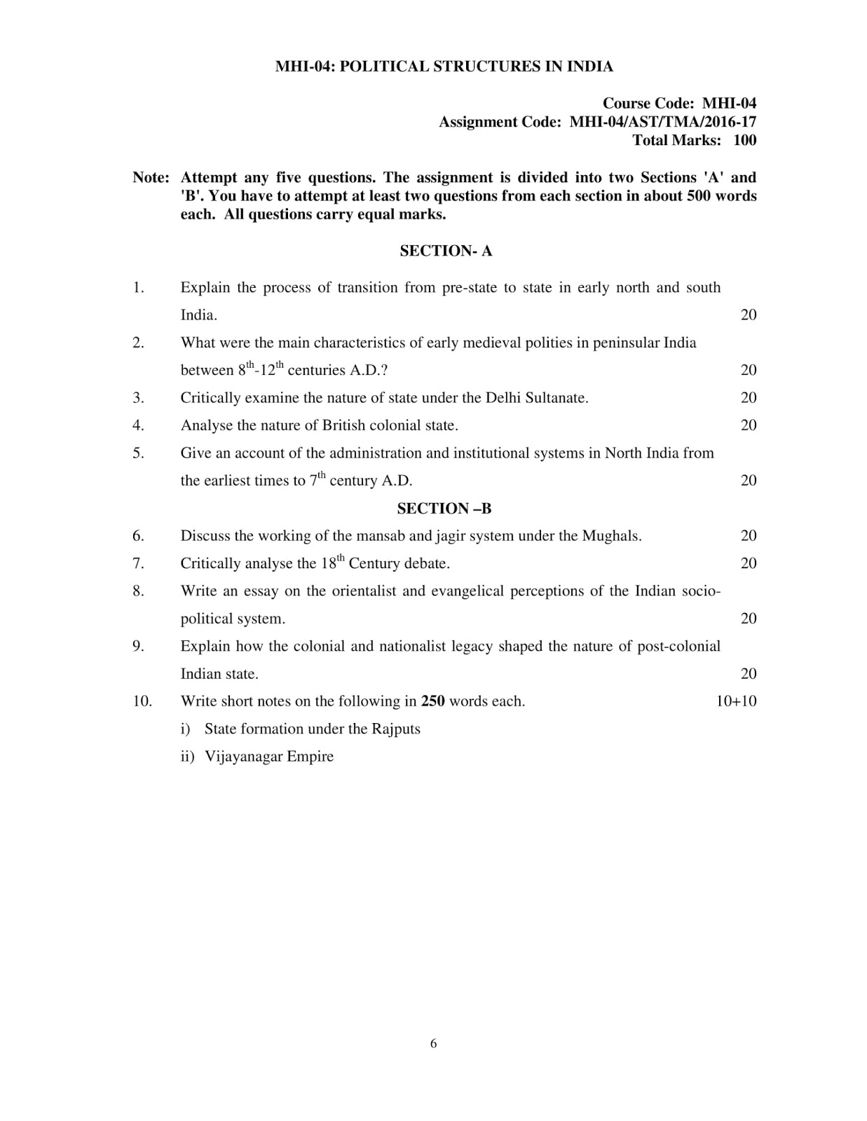 ignou ma history solved assignment free download pdf