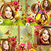 Autumn photo book template in Photoshop psd