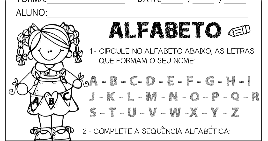 Atividade Pronta Alfabeto E Numerais A Arte De Ensinar E Aprender Images 6647