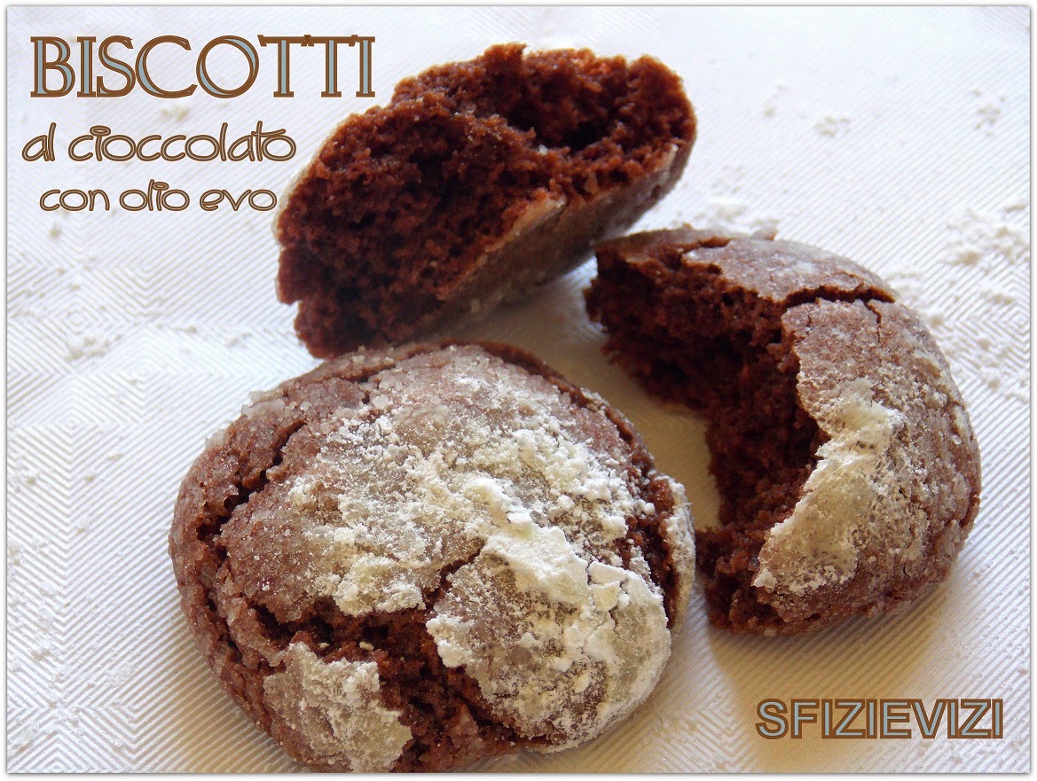 biscotti al cioccolato (senza burro) con olio evo