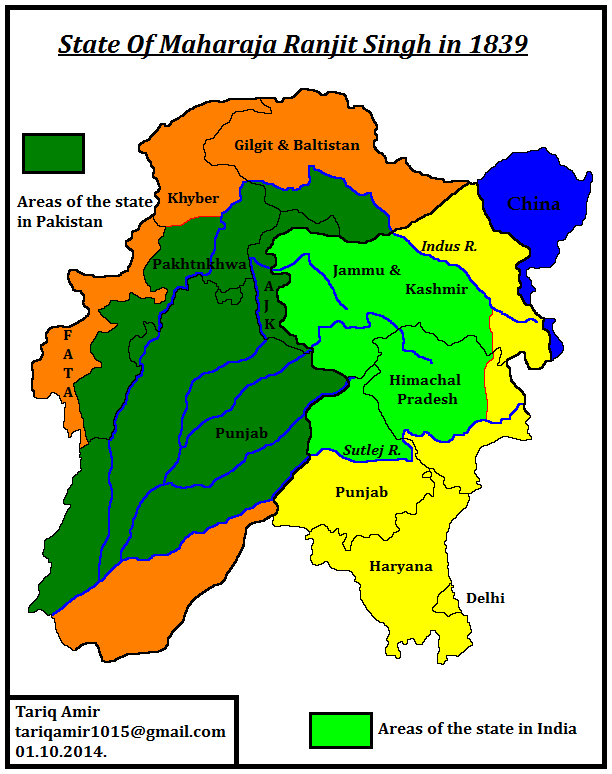1947 Before Punjab Map - Caresa Vivianne