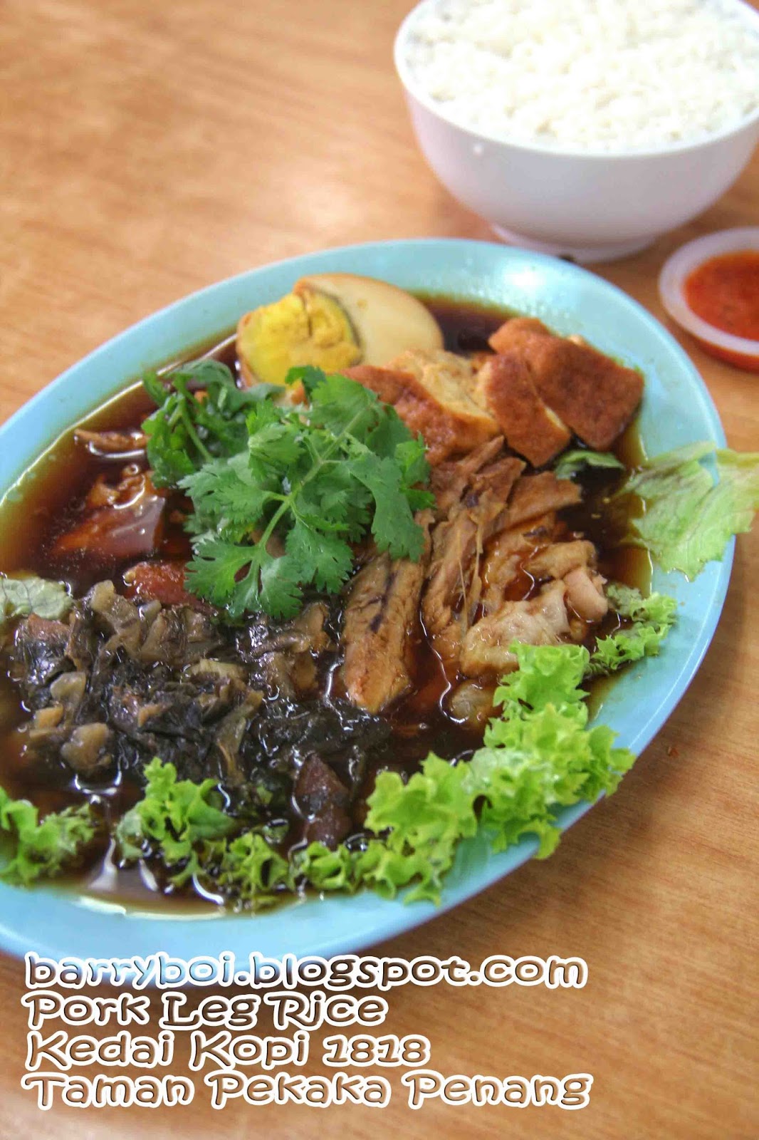 Pork Leg Rice at Kedai Kopi 1818 Penang