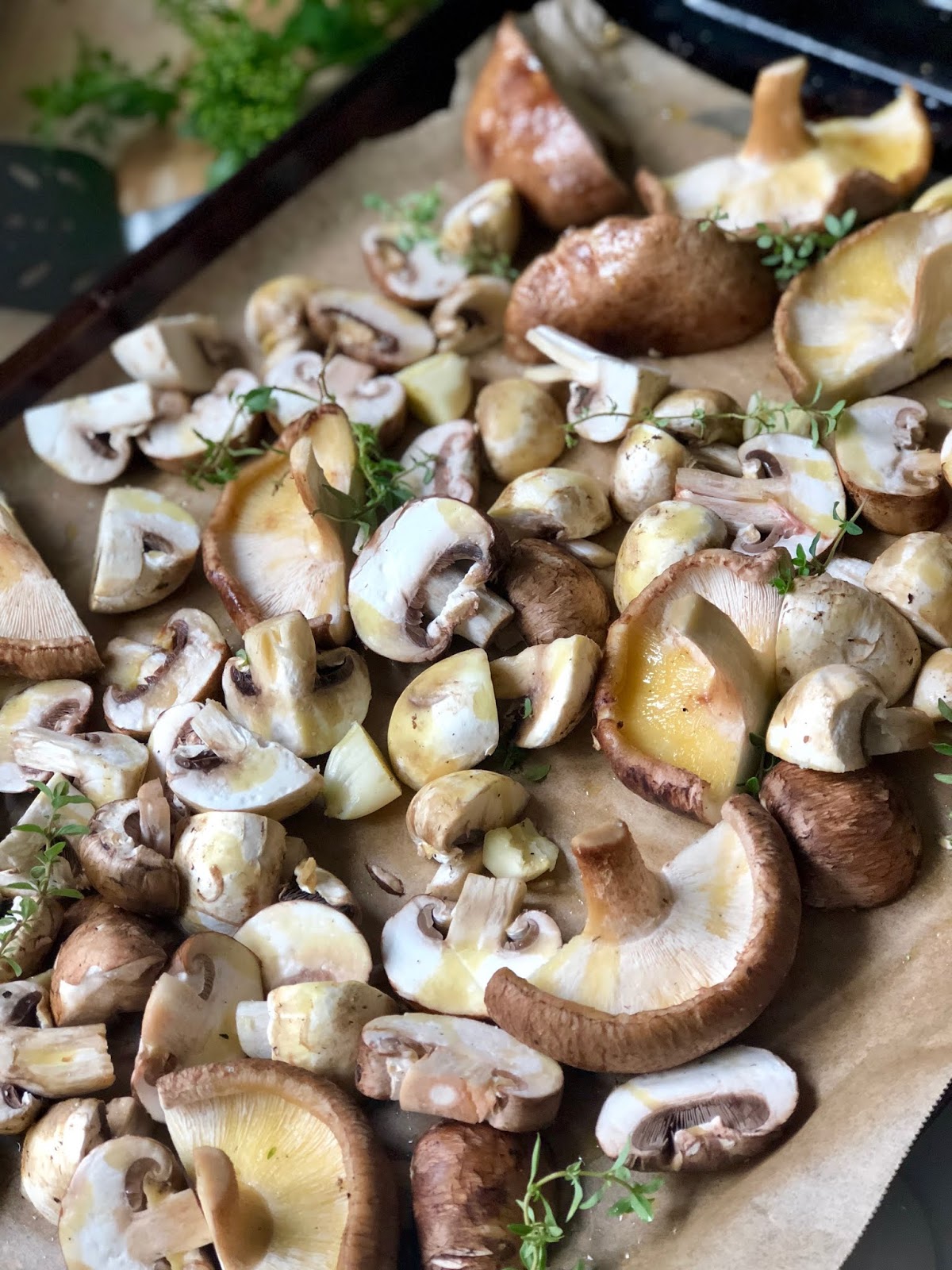 Roasted Mushrooms & Garlic on Toast....YUM!