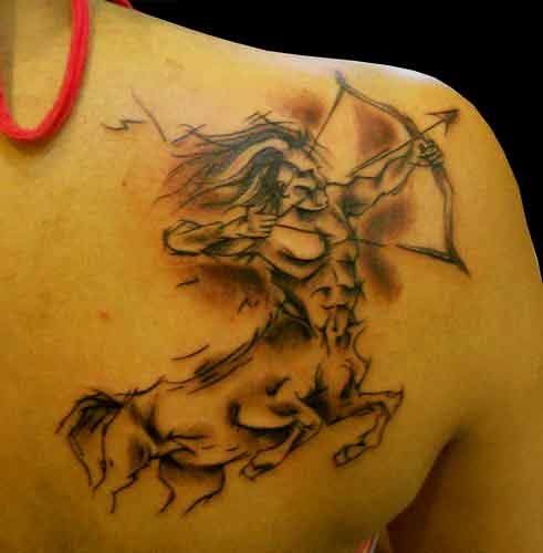 Sagittarius tattoo designs ideas on shoulder for men and women