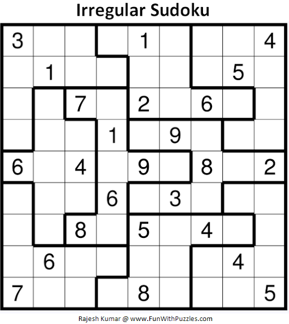 Irregular Sudoku Puzzle (Fun With Sudoku #356)