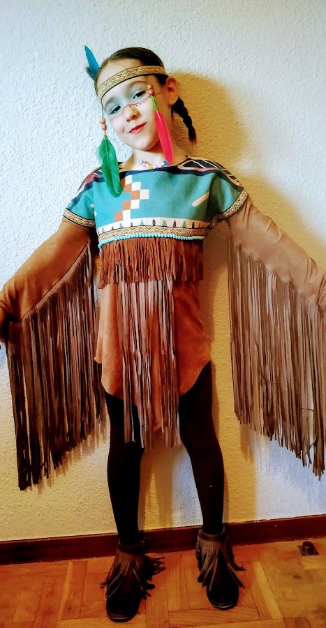 Barrio Sobrio cómodo Disfraz india nativa americana | Manualidades
