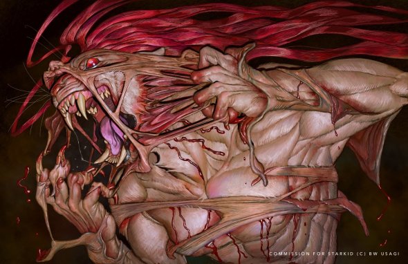 As incríveis ilustrações de terror e fantasia de Rika (BW Usagi) BW Usagi (Rika) artstation arte ilustrações terror monstros fantasia ficção sombria monstros