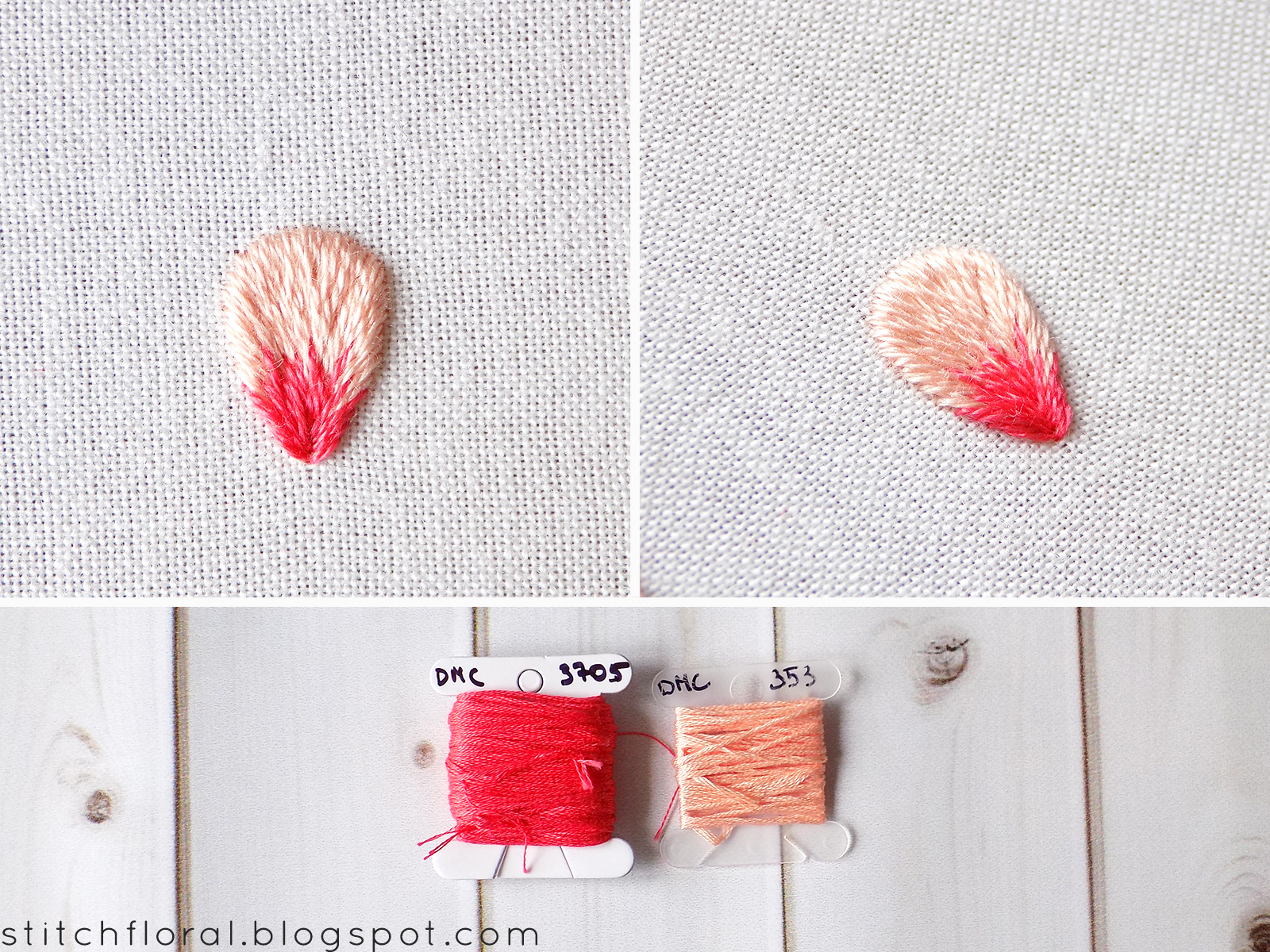 Needlepainting color blending tips Stitch Floral