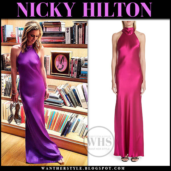 silk halter neck dress
