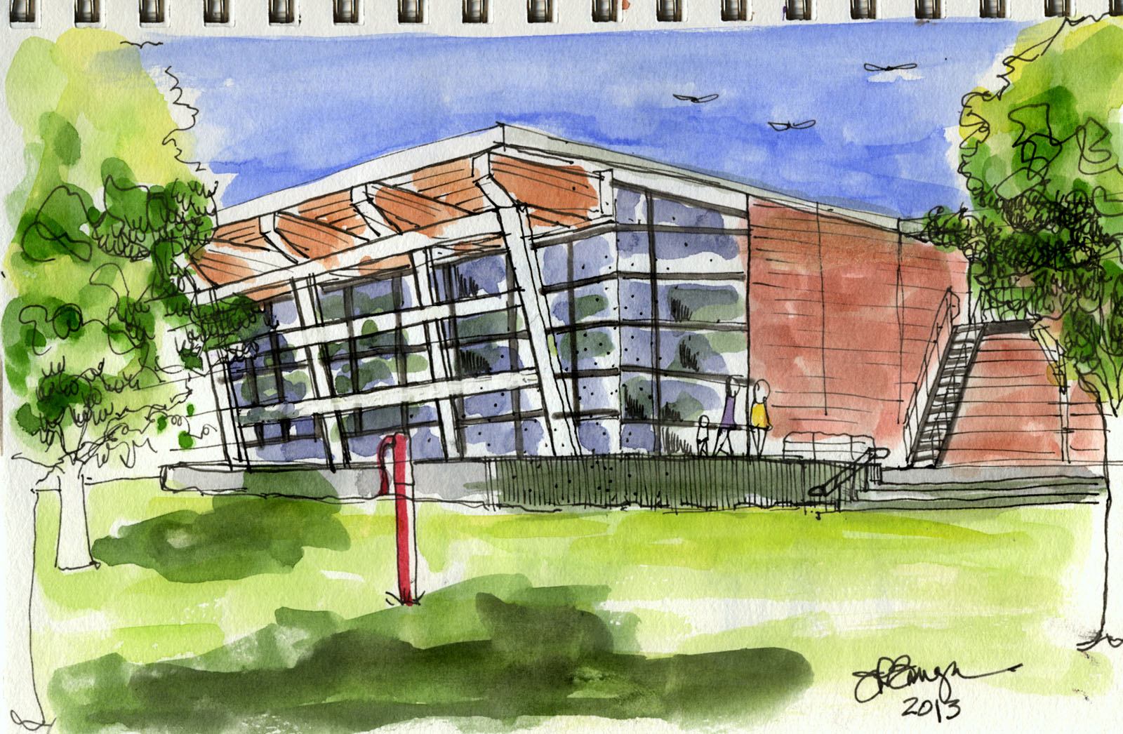 Sketches & Stuff "The Richland Community Center at ArtinthePark Day"