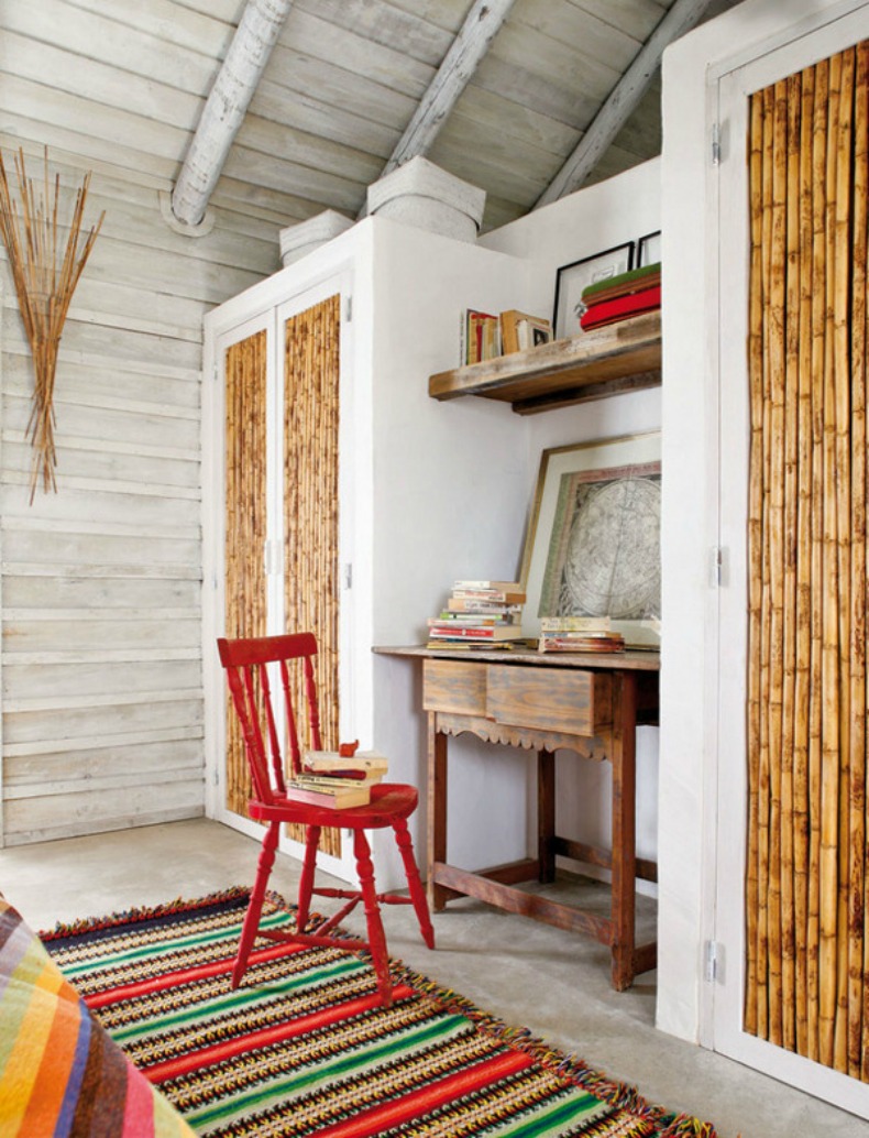 reading nook of coastal eclectic beach house bedroom beach house bedroom reading nook