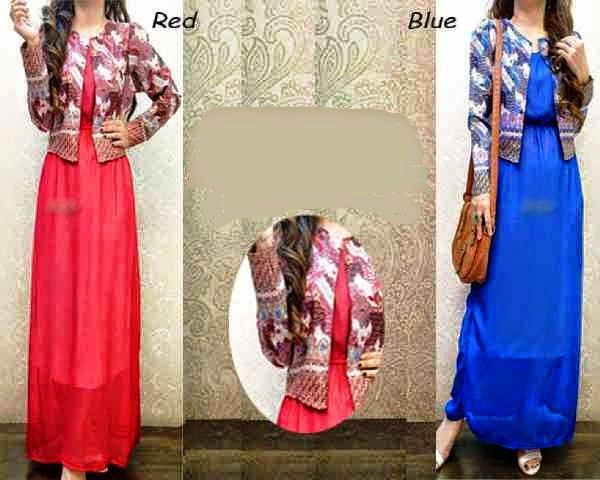 Model Baju Gamis Batik Kombinasi Blazer Modern Terbaru Model Baju Gamis Batik Kombinasi Blazer Modern Terbaru