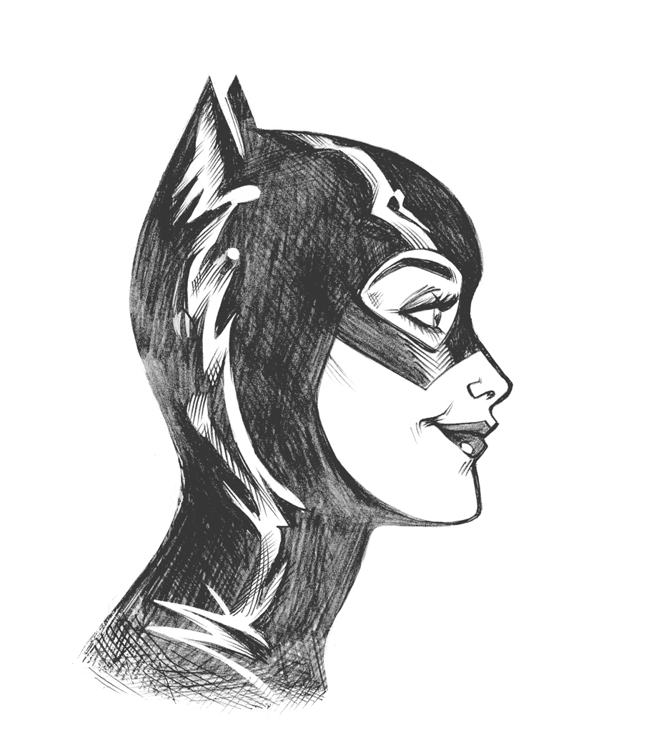 NEW WAVE ZOMBIE: Catwoman sketch