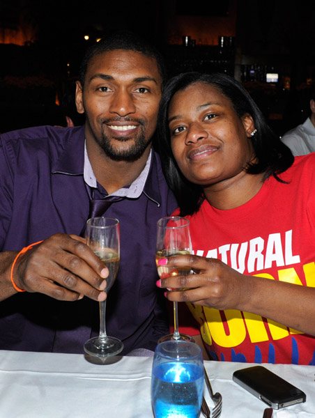 .: NBA player Ron Artest & his wife Kimsha Artest celebrate his birthday
