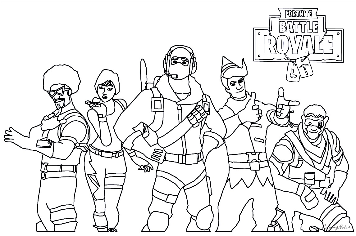 87 Fortnite Characters Coloring Pages : Just Kids