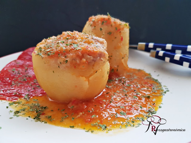 Patatas rellenas, receta de familia