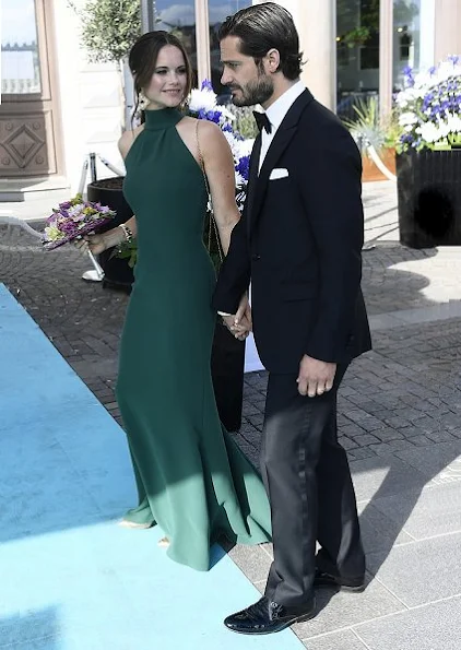 Princess Madeleine wore Giambattista Valli Green Garden Butterfly-print Tiered Silk-georgette Gown. Crown Princess Victoria, Princess Sofia