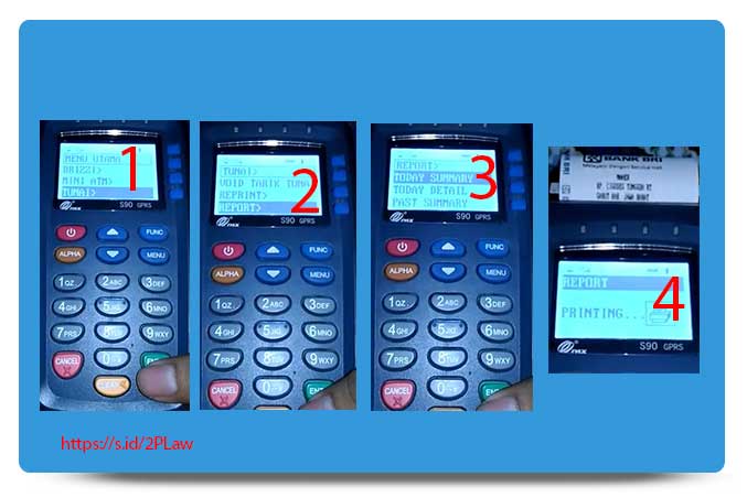 BRILink- Cara Mencetak Laporan Transaksi Harian Menu TUNAI