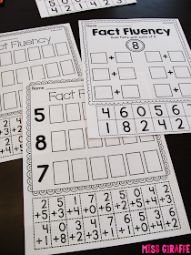 Miss Giraffe's Class: Fact Fluency in First Grade