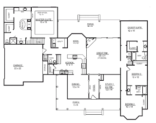 House plans 4 bedrooms 3 baths 1 floor House plans 4 bedrooms 3 baths 1 floor