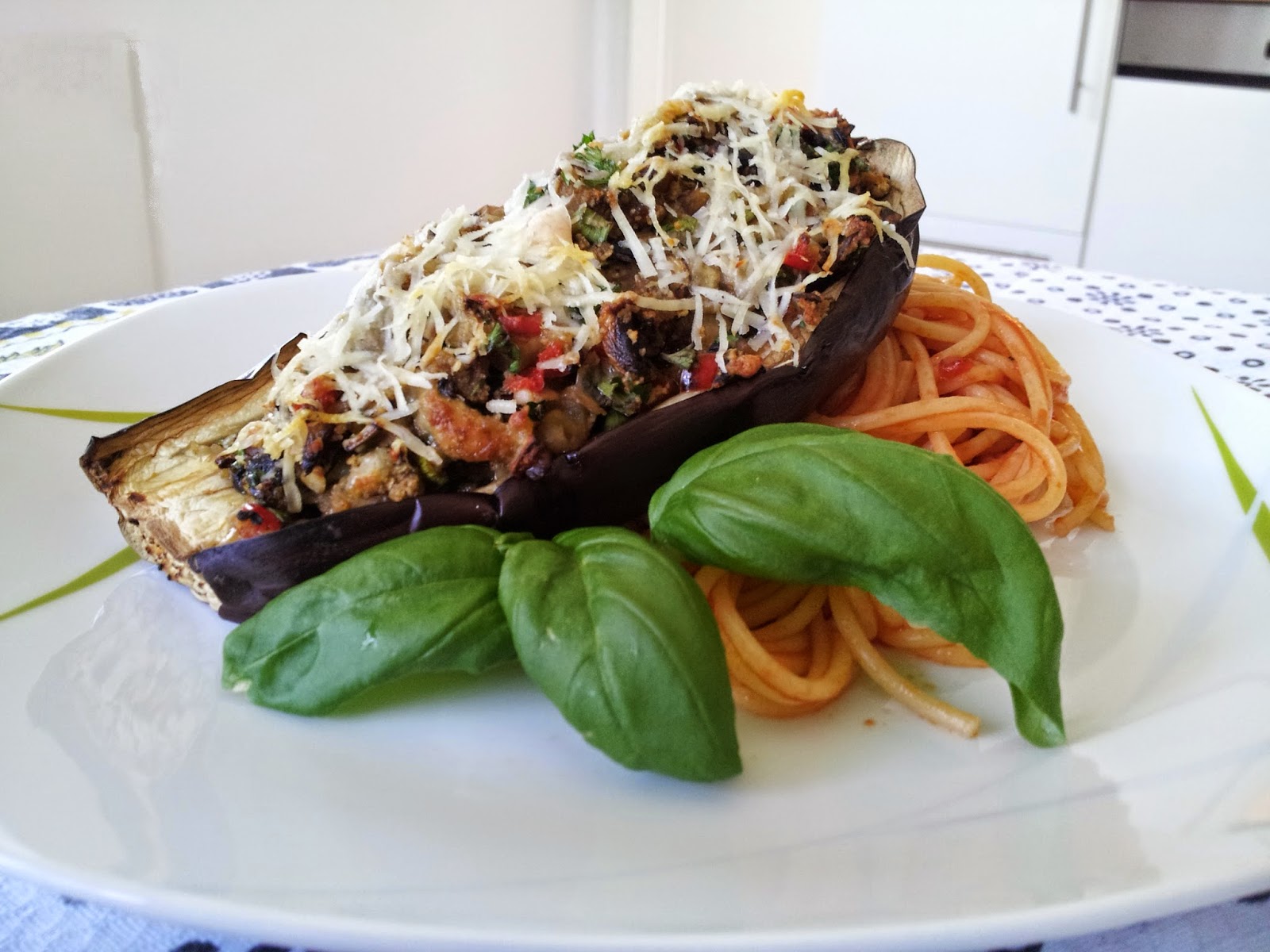 Love, Thyme and Honey Mushroom Stuffed Eggplant