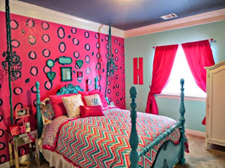 Dormitorios en turquesa y fucsia - Dormitorios colores y estilos