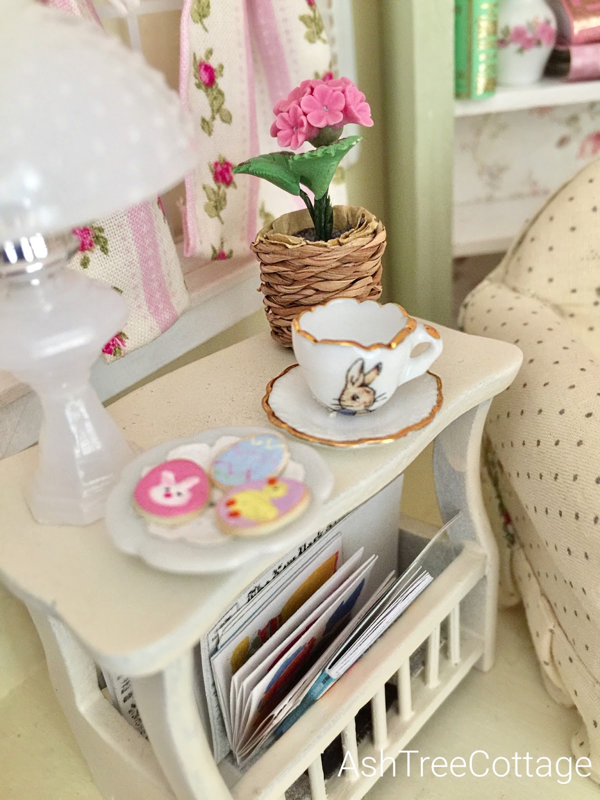 Ash Tree Cottage Easter in the Miniature Dollhouse