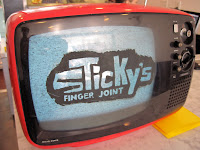 New in New York the restaurant may be, but this is the Sticky's Finger Joint vintage TV.