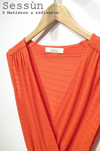 Sessùn robe mandarin rouge Amanza
