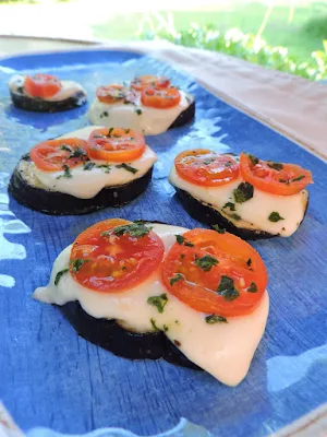 Grilled Eggplant Parmesan Stacks