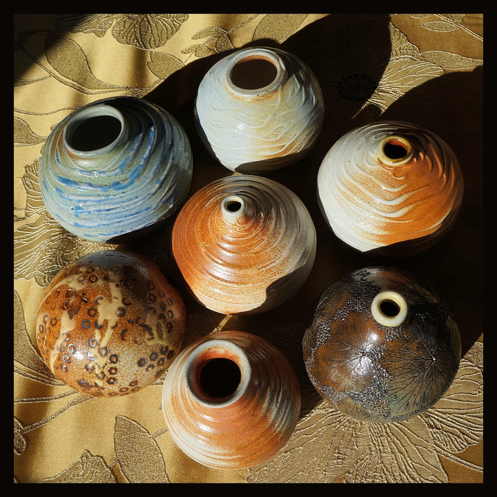 Ceramics : It’s Just Dirt: More Soda Fired Pieces : Textured Vases