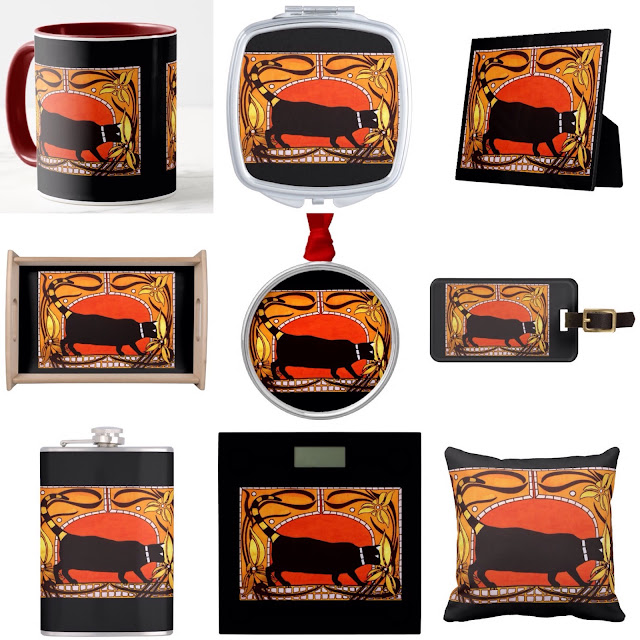 Some example from the Art Nouveau black cat collection by Cats of Karavella Some example from the Art Nouveau black cat collection by Cats of Karavella