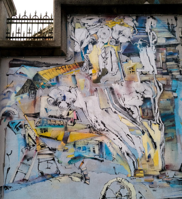 Trampantojos y murales en Madrid. Tabacalera 