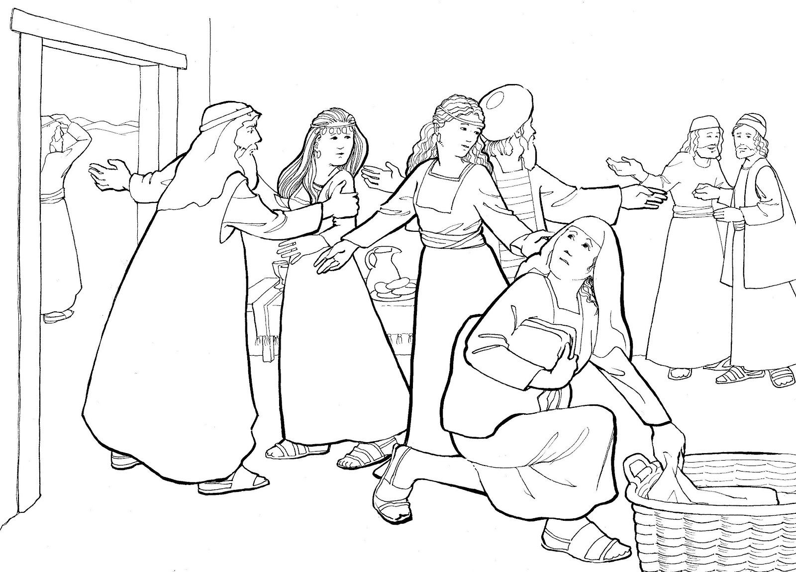 abraham 3 visitors coloring pages - photo #15