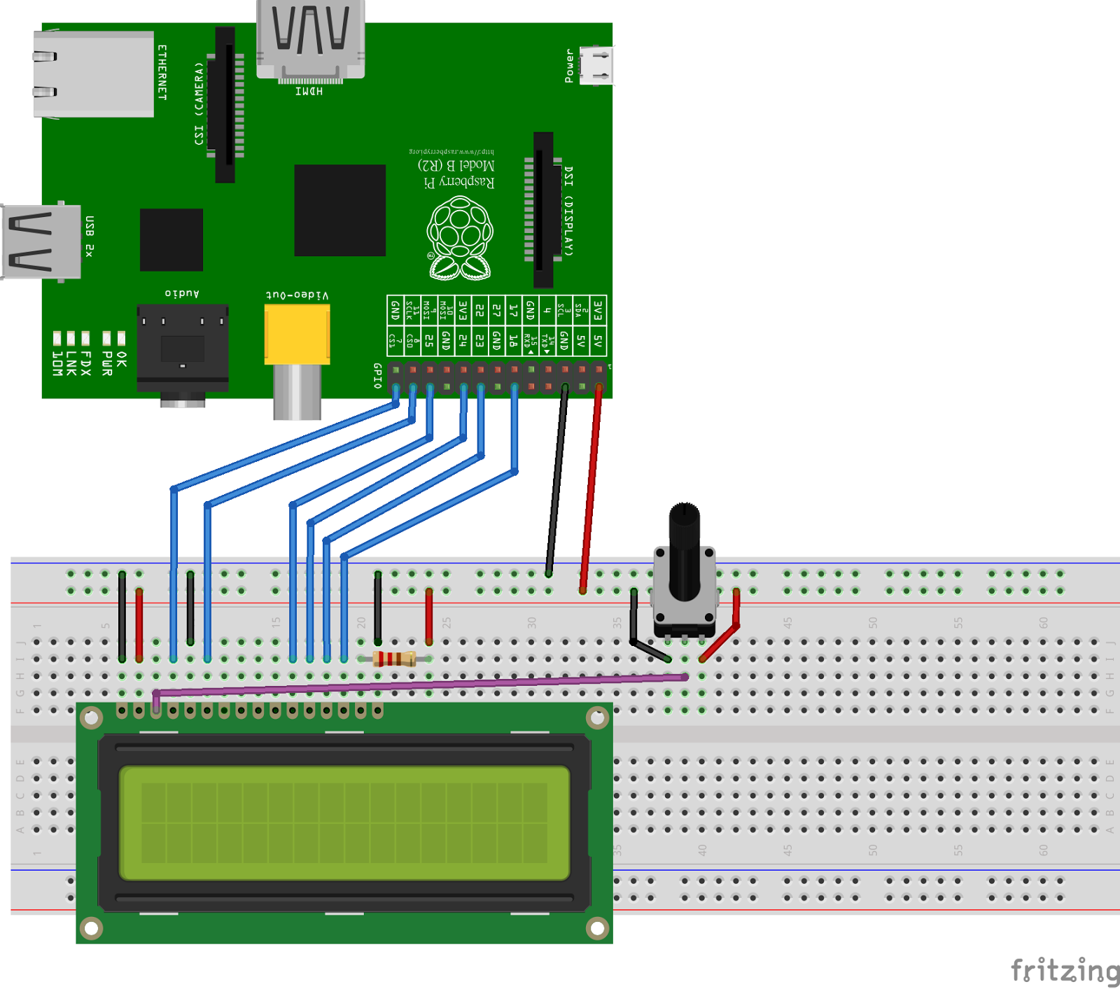 Raspberry Pi 筆記(5)：2x16 LCD顯示字元