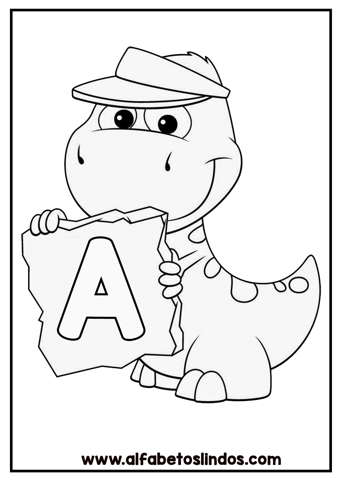 Desenho infantil para colorir - Dinossauro para colorir e imprimir -  Educação Especial