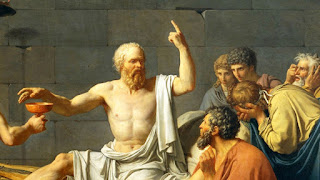 La mort de Socrate Détail de la peinture "La mort de Socrate" peint par David