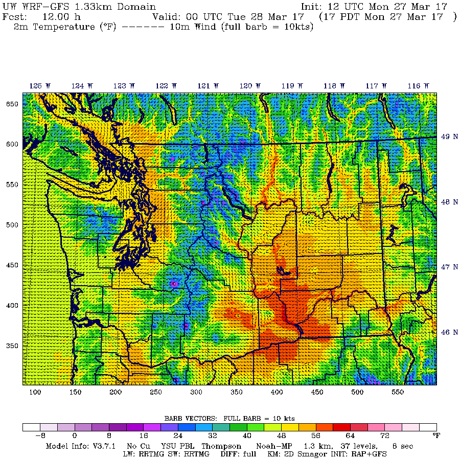 Cliff Mass Weather Blog The Yakima Warm Anomaly A Local Weather Mystery