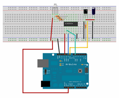 Led RGB manejado por control remoto con Arduino