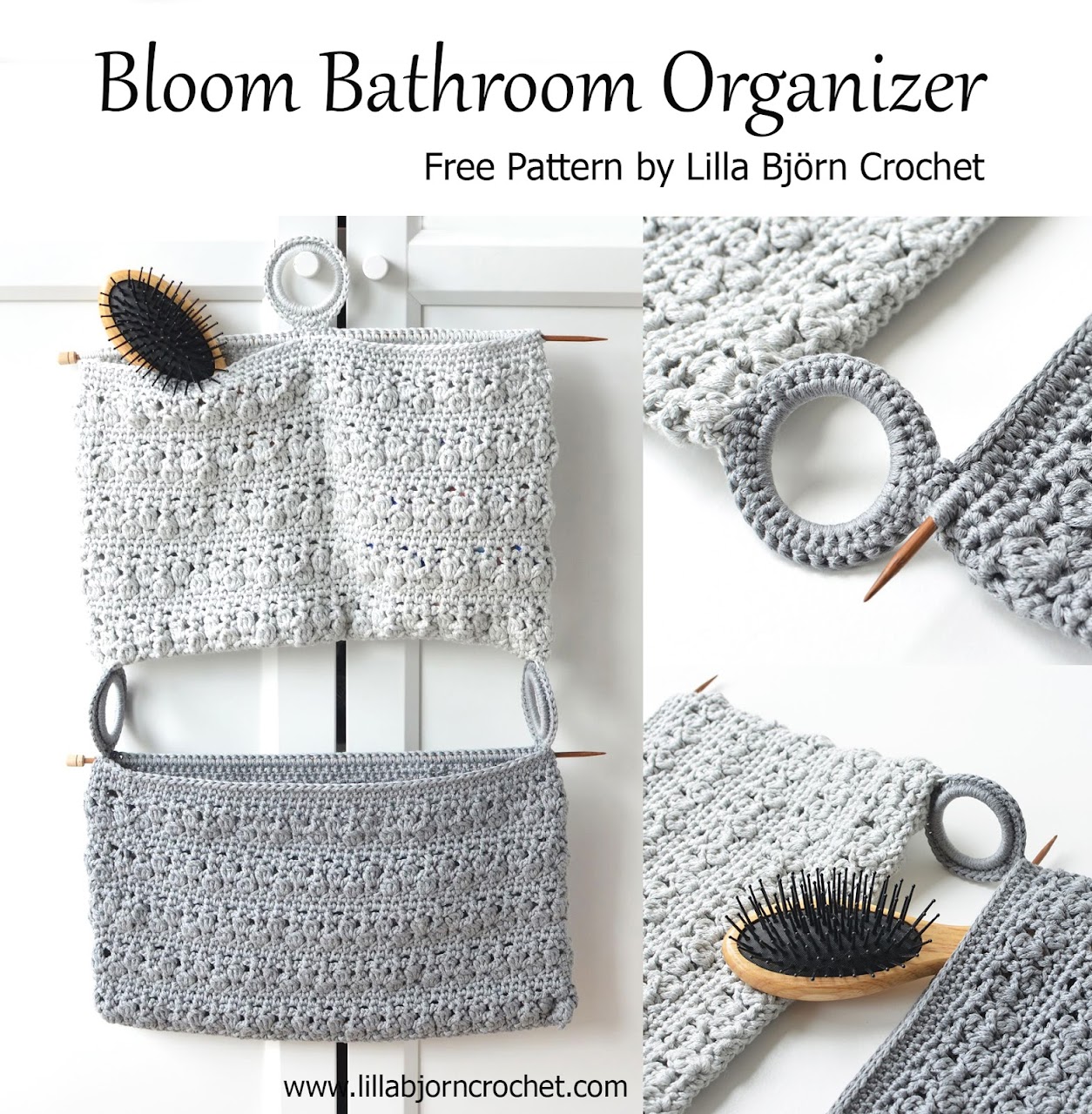Bathroom Organizer - free crochet pattern by Lilla Bjorn Crochet